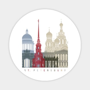 St Petersburg skyline poster Magnet